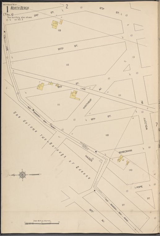 Queens V. 10, Plate No. 1 [Map bounded by 12th St., Wolcott Ave., 19th Ave., Bowery Ave., Bay Pl., 21st St.]