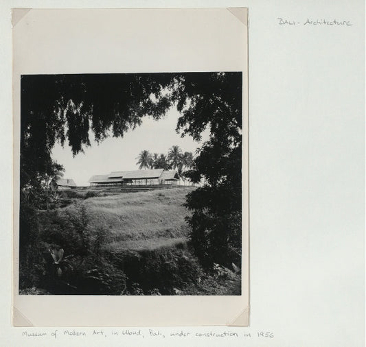 Bali - Architecture: Museum of Modern Art in Ubud, Bali, under construction in 1956