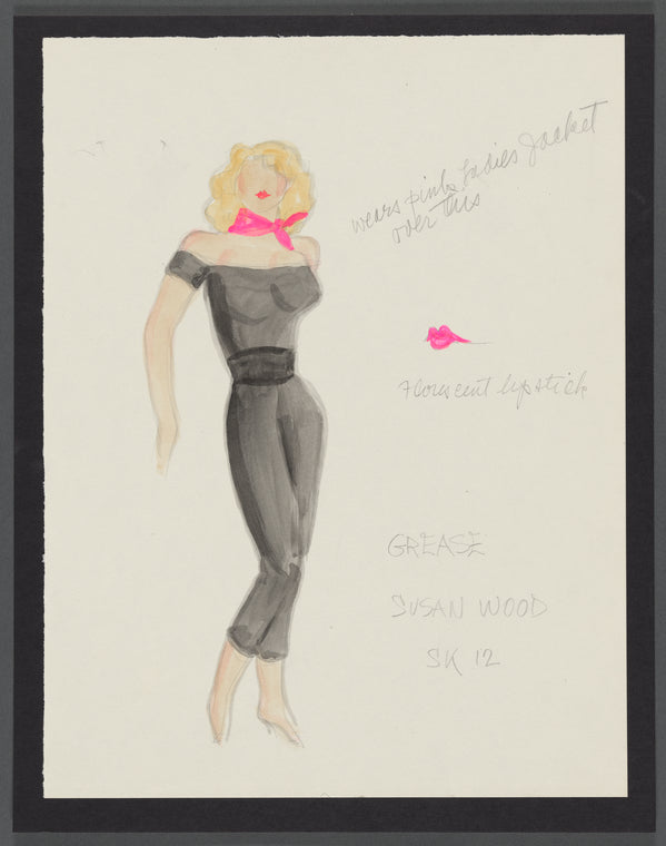 Grease: Costume sketch for Susan Wood
