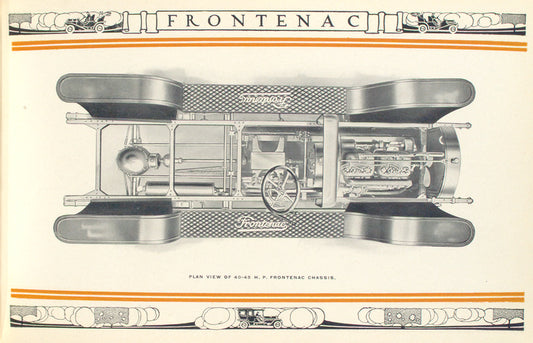 Plan view of 40-45 h.p. Frontenac chassis.