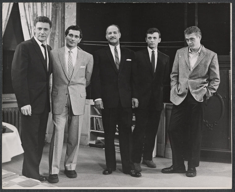 Harry Guardino, Steve Gravers, Frank Silvera, Steve McQueen and uniden ...