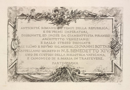 Alcune Vedute di Archi Trionfali ed altri monumenti. [First title]