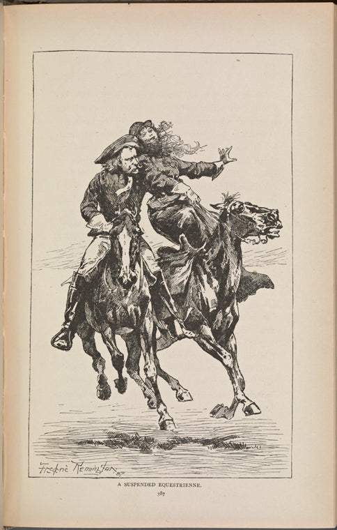 A suspended equestrienne