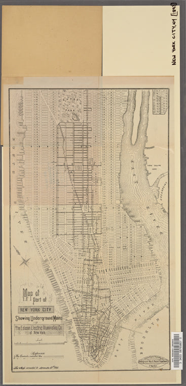 Map of part of New York City : showing underground mains of The Edison Electric Illuminating Co. of New York