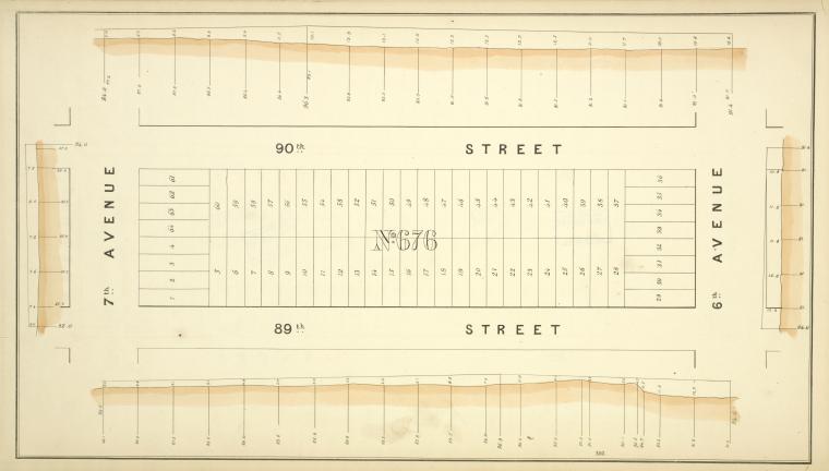 Block No. 676 Map bounded by 90th Street, 6th Avenue, 89th Street, 7th Avenue