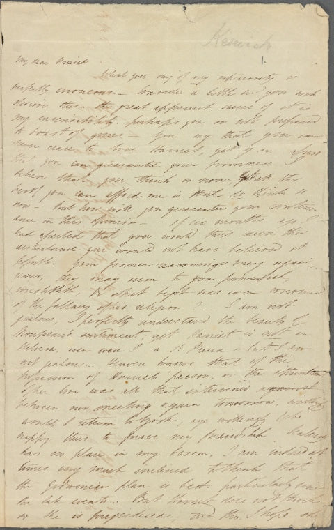 Autograph letter signed to Thomas Jefferson Hogg, [17-18 November 1811]