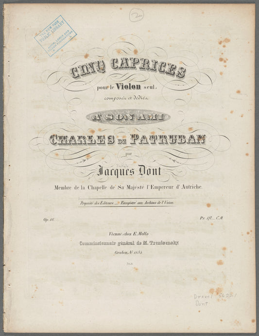 Cinq caprices pour le violon seul, op. 18