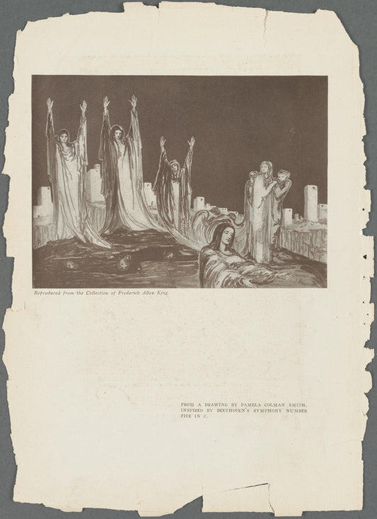 From a drawing by Pamela Colman Smith: Inspired by Beethoven's Symphony Number Five in C