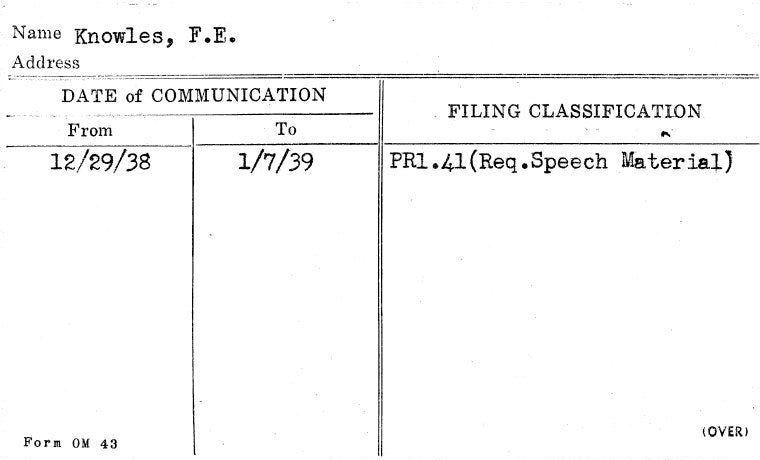 Knowles, F.E.