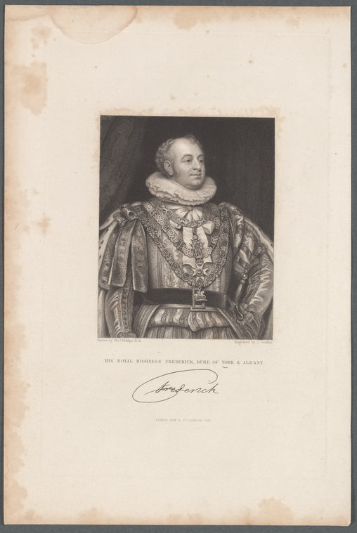 His Royal Highness Frederick, Duke of York & Albany. Frederick [signature]