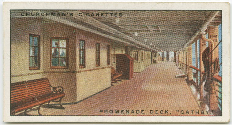 Promenade deck.  P. & O. Liner "Cathay."