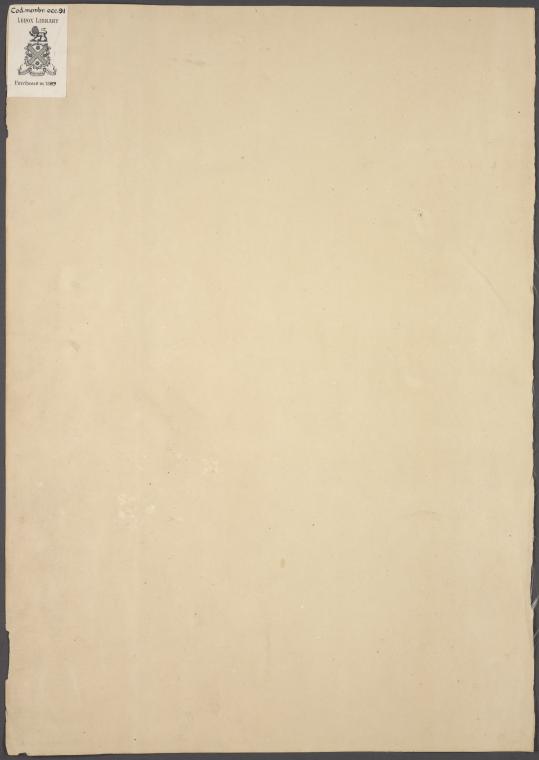 End paper with Lenox Library bookplate.
