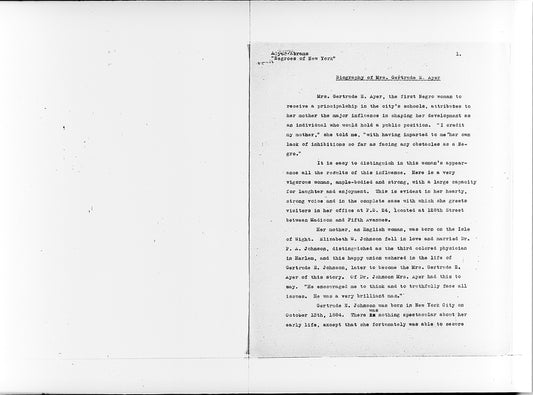 Mrs Gertrude E. Ayer