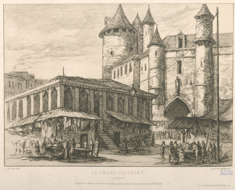 Le Grand Châtelet à Paris, vers 1780.