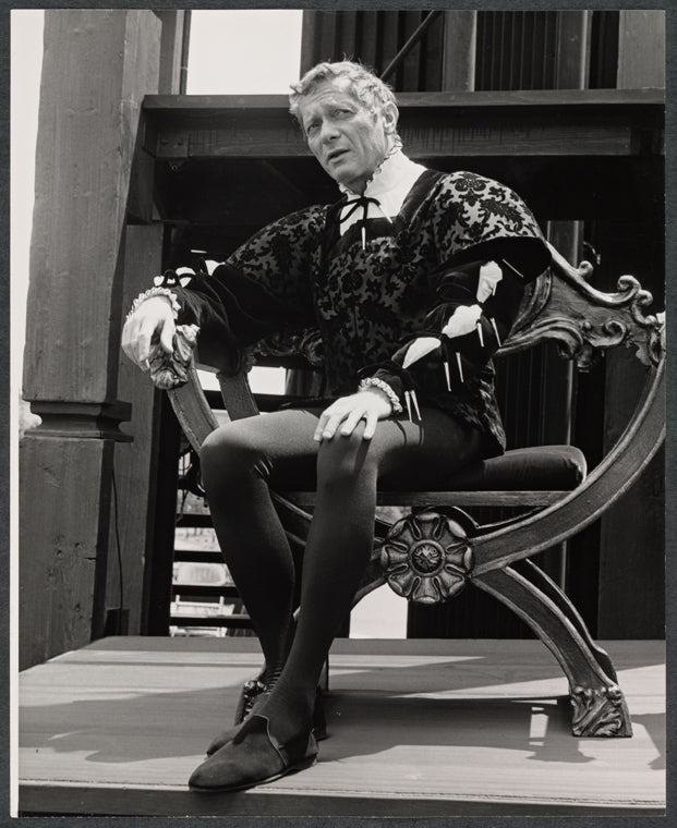 Alfred Ryder in the Shakespeare in the Park stage production Hamlet