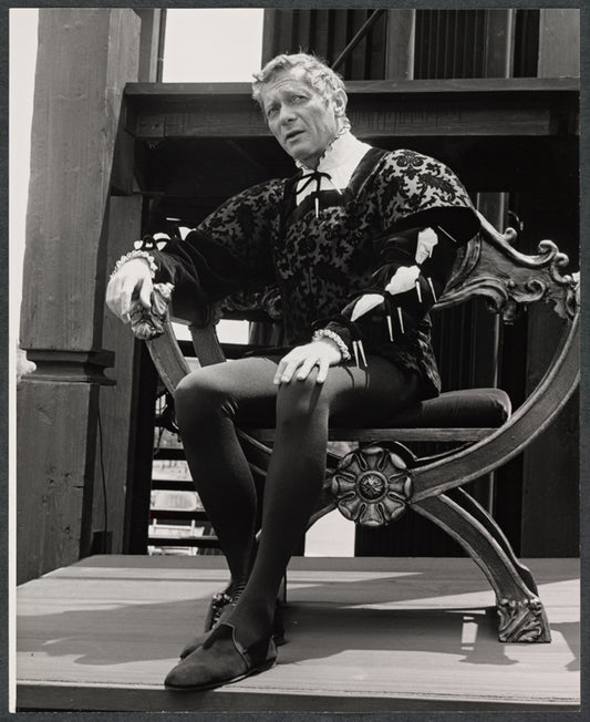 Alfred Ryder in the Shakespeare in the Park stage production Hamlet