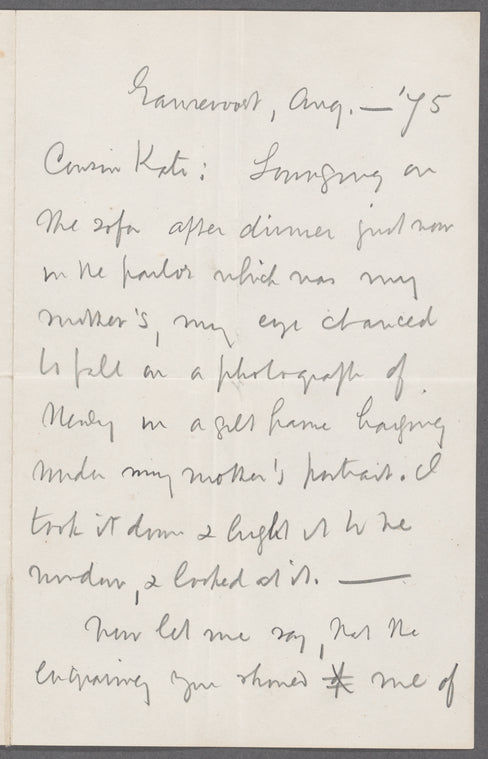 Letter to Catherine Gansevoort Lansing