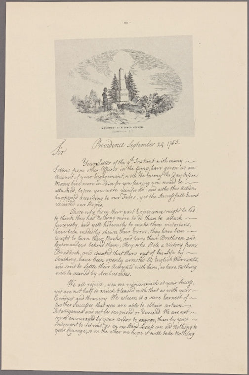 Letter to Sir William Johnson