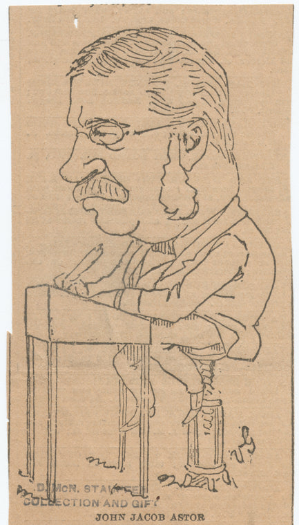 John Jacob Astor [III, newspaper caricature].