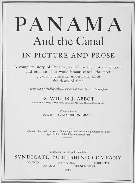 Panama and the canal in picture and prose
