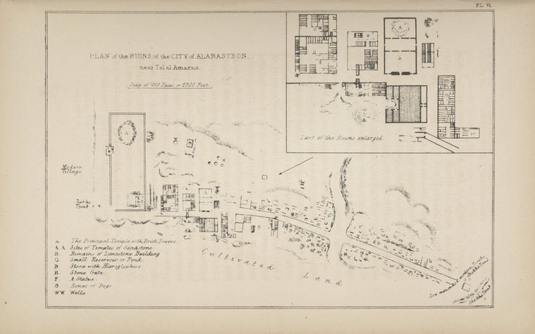 Plan of the ruins of the city of Alabastron, near Tel el-Amarna [Tell el-Amarna].