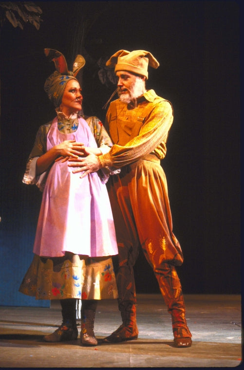Actors Nora Mae Lyng and John Jellison in a scene from the Broadway musical "Wind in the Willows." (New York)