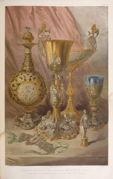 Objects in silver by Fromont Meurice of Paris.
