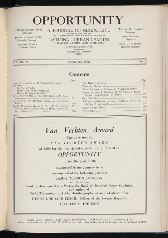 Opportunity: journal of Negro life