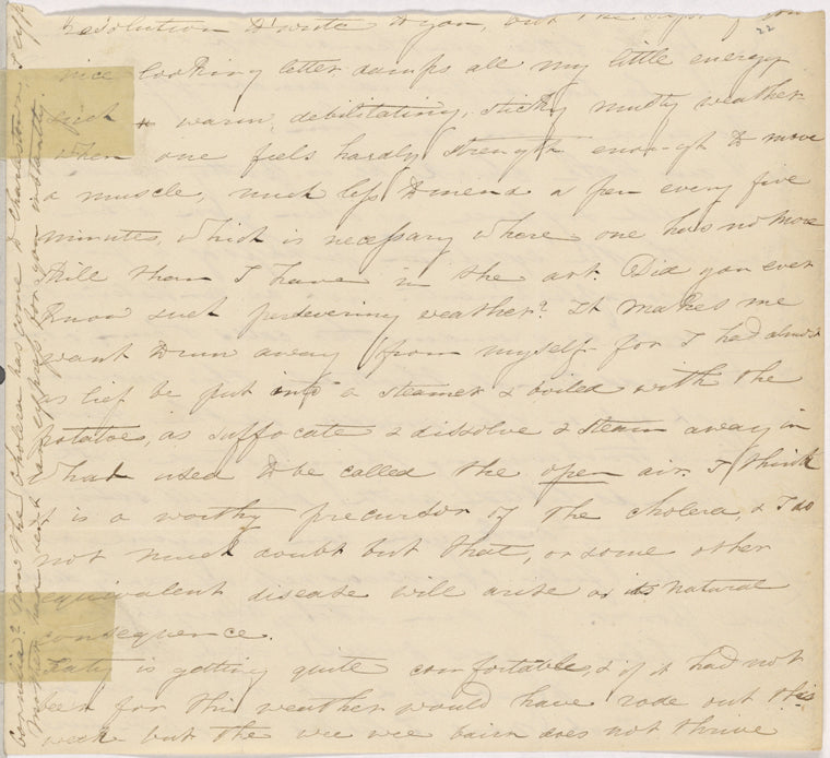[Haven,] Lydia [G. Sears], ALS to SAPH. Aug. 14, [1832].