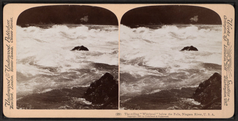 The rolling 'Whirlpool', below the Falls, Niagara River, U.S.A.