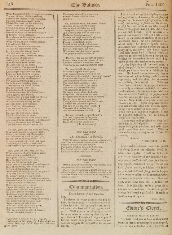 The Balance, and Columbian repository, May 18, 1806