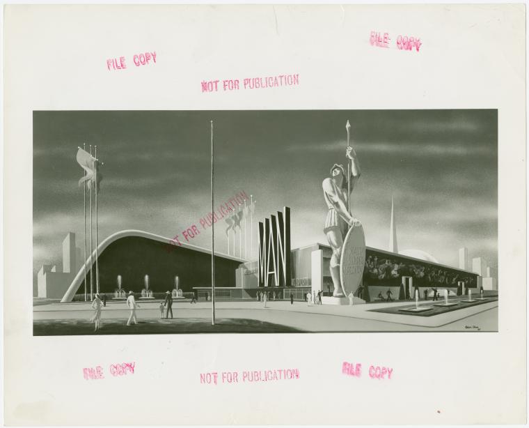 Apparel and Accessories Exhibit - Sketch of building