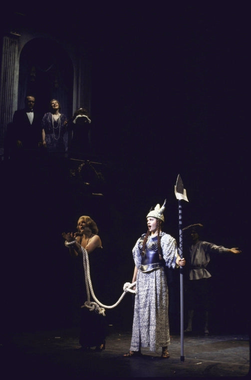 Actresses (L-R) April Shawhan & Swoosie Kurtz in a scene fr. the Broadway musical "A History of the American Film." (New York)