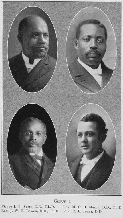 Group 1; Bishop, I. B. Scott, D.D., LL.D.; Rev. M. C. B. Mason, D.D., Ph.D.; Rev. J. W. E. Bowen, D.D., Ph.D.; Rev. R. E. Jones, D.D.