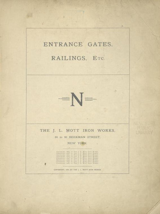 Entrance gates, railings, etc.
