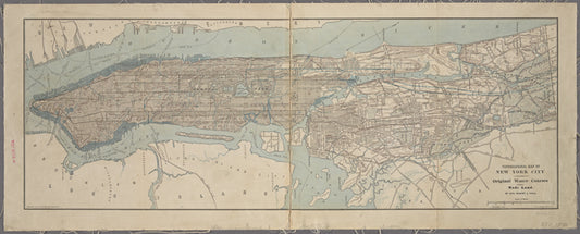 Topographical map of New York City : showing original water courses and made land / by Gen. Egbert L. Viele ; R. D. Servoss, Eng'r, N. Y.