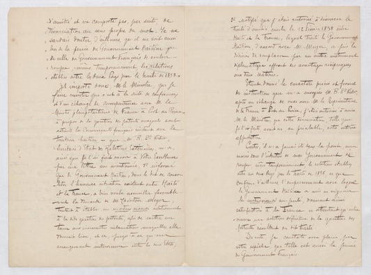 Correspondence between François Manigat & Theophile Delcassé