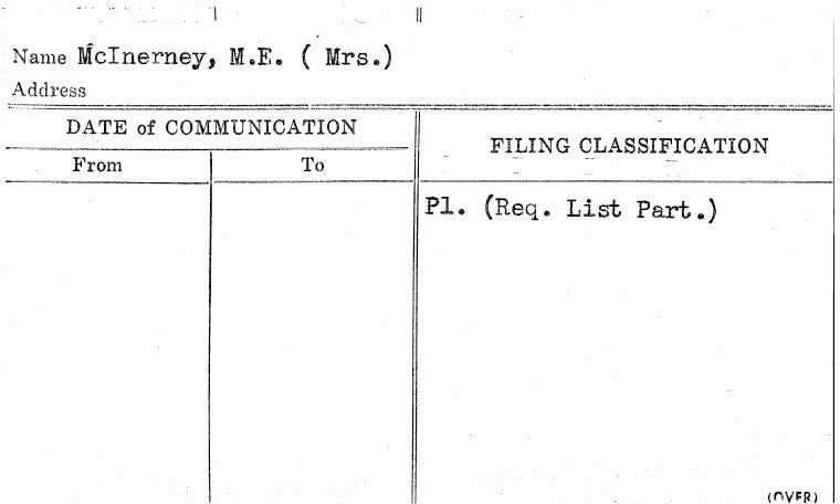 McInerney, M.E. (Mrs.)
