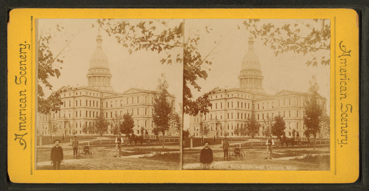 State capitol from southeast, Lansing, Mich.