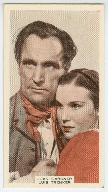 Joan Gardner and Luis Trenker in "The Challenge."