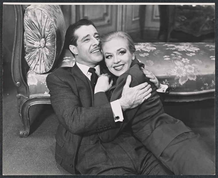 Don Ameche and Hildegarde Neff in the stage production Silk Stockings