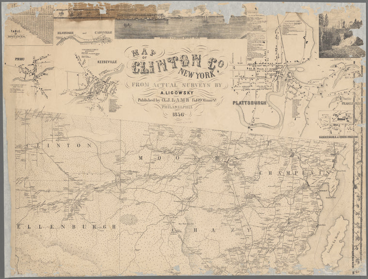 Map of Clinton Co., New York: from actual surveys