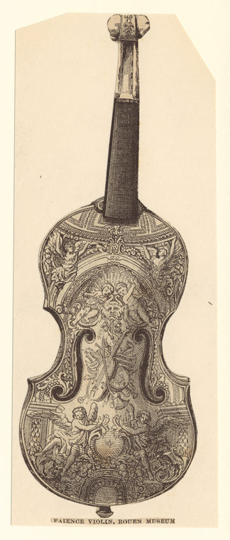 The faience violin, Rouen Museum.