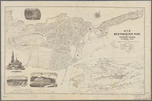 Map of Westminster Park of the Thousand Island, St. Lawrence River