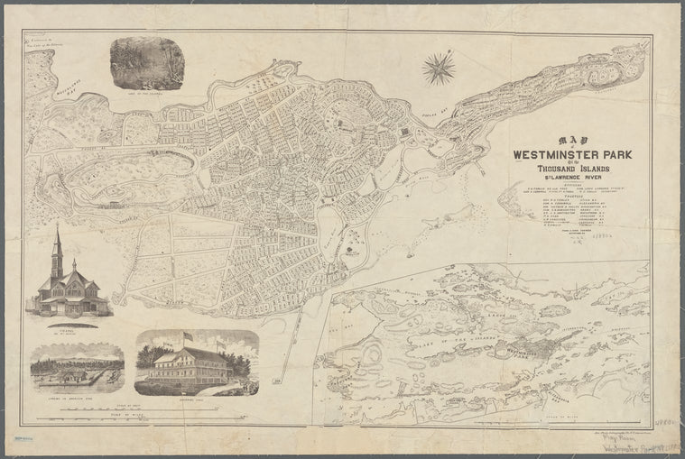 Map of Westminster Park of the Thousand Island, St. Lawrence River