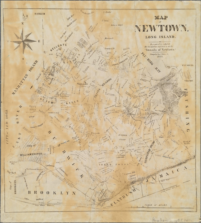 Map of Newtown, Long Island: designed to exhibit the localities referred to in the Annals of Newtown