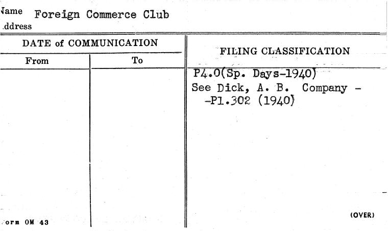 Foreign Commerce Club