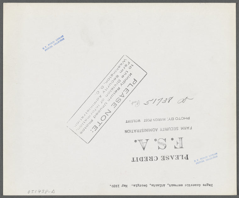 Domestic worker. Atlanta, Georgia