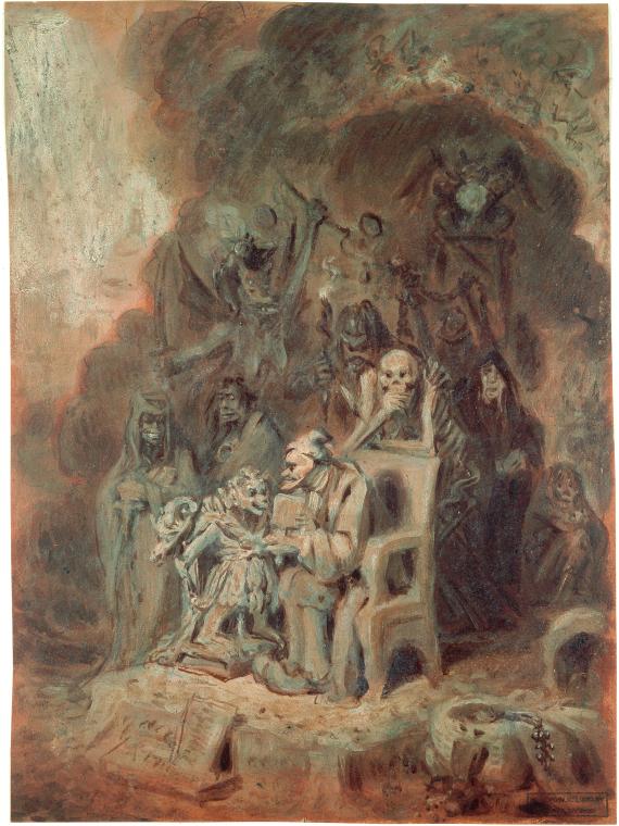 Voltaire instructing the infant Jacobinism