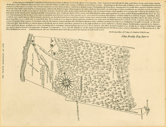 Map of Livingston Manor, 1714
